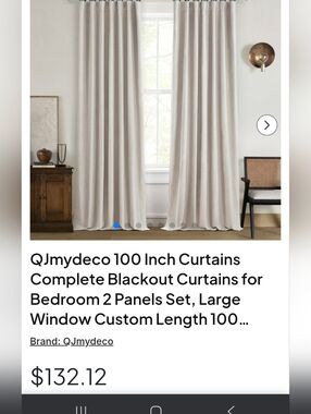 Beige Blackout Curtain Panels - 2 Pack